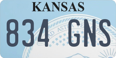 KS license plate 834GNS