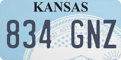 KS license plate 834GNZ