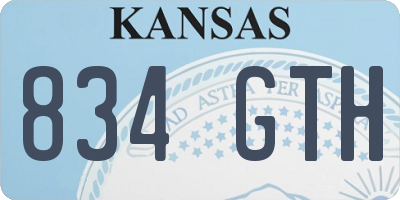 KS license plate 834GTH
