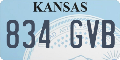 KS license plate 834GVB