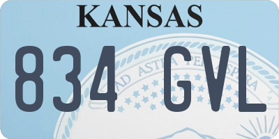 KS license plate 834GVL