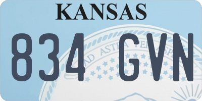 KS license plate 834GVN