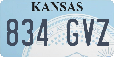 KS license plate 834GVZ