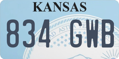 KS license plate 834GWB