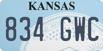 KS license plate 834GWC