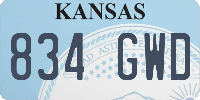 KS license plate 834GWD