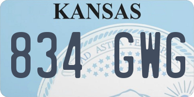 KS license plate 834GWG