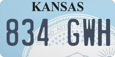 KS license plate 834GWH