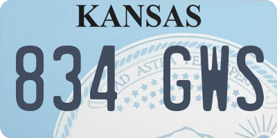 KS license plate 834GWS