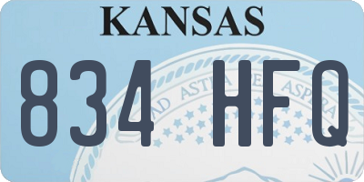 KS license plate 834HFQ