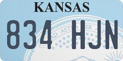 KS license plate 834HJN