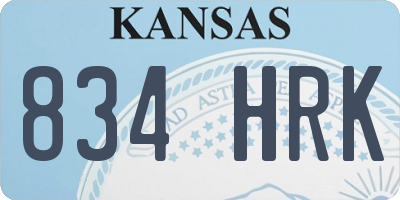KS license plate 834HRK