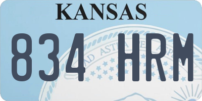 KS license plate 834HRM
