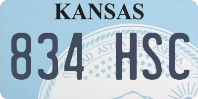 KS license plate 834HSC