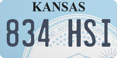 KS license plate 834HSI