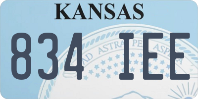 KS license plate 834IEE