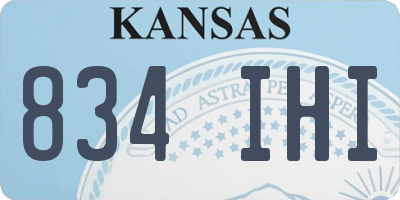 KS license plate 834IHI