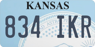 KS license plate 834IKR
