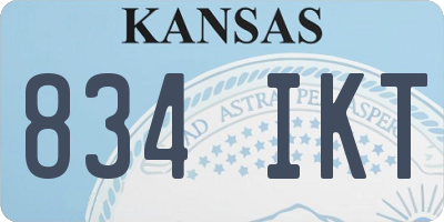 KS license plate 834IKT