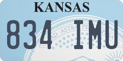 KS license plate 834IMU
