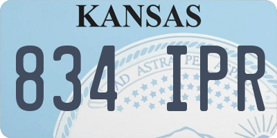 KS license plate 834IPR