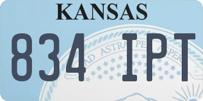 KS license plate 834IPT