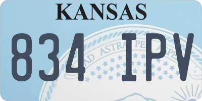 KS license plate 834IPV