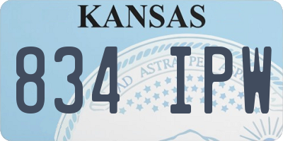 KS license plate 834IPW