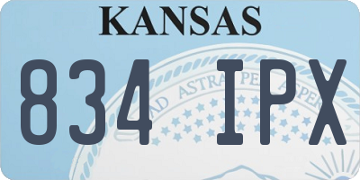 KS license plate 834IPX
