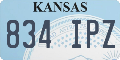 KS license plate 834IPZ