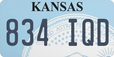 KS license plate 834IQD