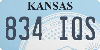 KS license plate 834IQS