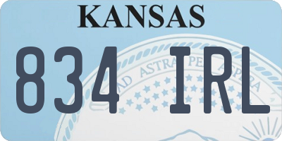 KS license plate 834IRL