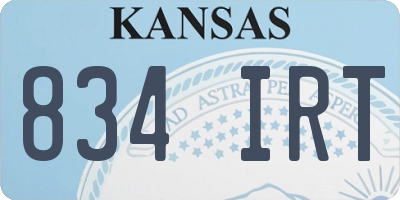 KS license plate 834IRT