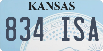 KS license plate 834ISA