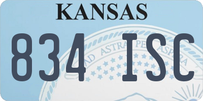 KS license plate 834ISC