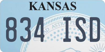 KS license plate 834ISD