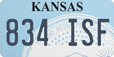 KS license plate 834ISF