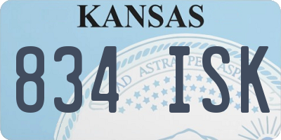 KS license plate 834ISK