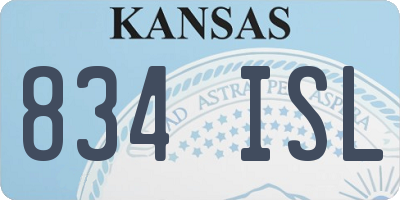 KS license plate 834ISL