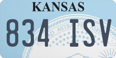 KS license plate 834ISV