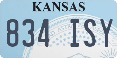 KS license plate 834ISY