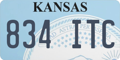 KS license plate 834ITC