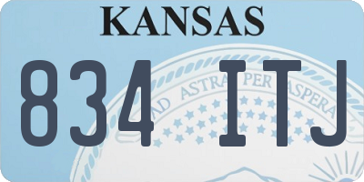 KS license plate 834ITJ