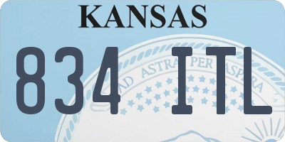 KS license plate 834ITL
