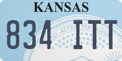 KS license plate 834ITT
