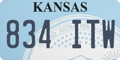 KS license plate 834ITW
