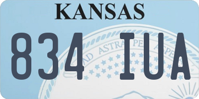 KS license plate 834IUA