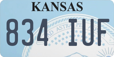 KS license plate 834IUF
