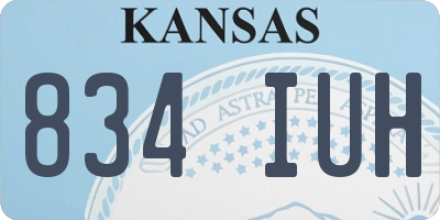 KS license plate 834IUH